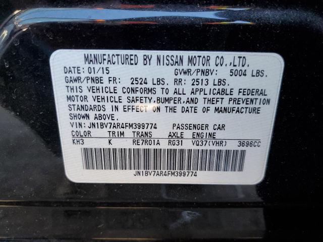 Photo 10 from auction – 2015 INFINITI Q50 with VIN JN1BV7AR4FM399774