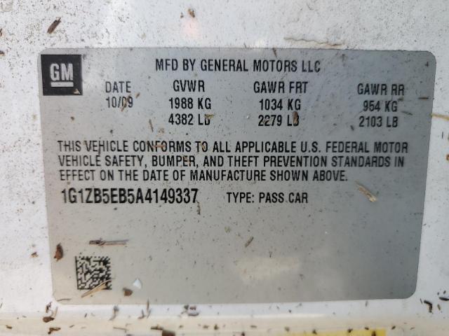 Photo 10 from auction – 2010 CHEVROLET MALIBU LS with VIN 1G1ZB5EB5A4149337
