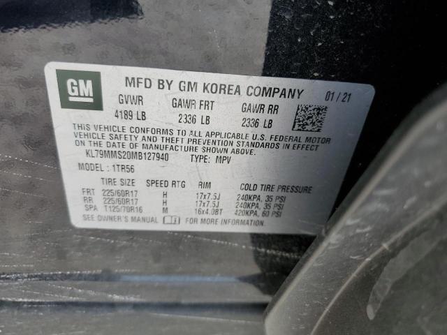 Photo 10 from auction – 2021 CHEVROLET TRAILBLAZE with VIN KL79MMS20MB127940