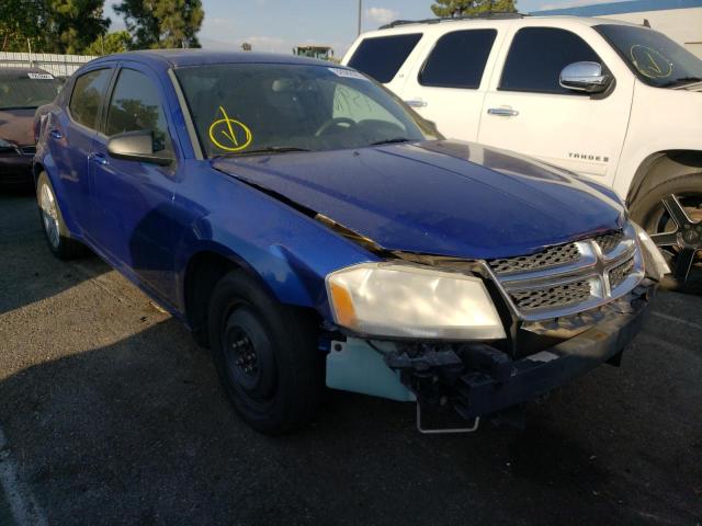 DODGE AVENGER SE 2012 with VIN 1C3CDZAB0CN311266 - Photo from auction
