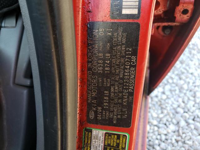 Photo 10 from auction – 2008 KIA RIO BASE with VIN KNADE123986407112