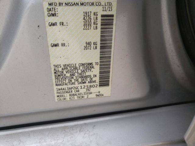 Photo 10 from auction – 2016 NISSAN ALTIMA 2.5 with VIN 1N4AL3AP2GC125802