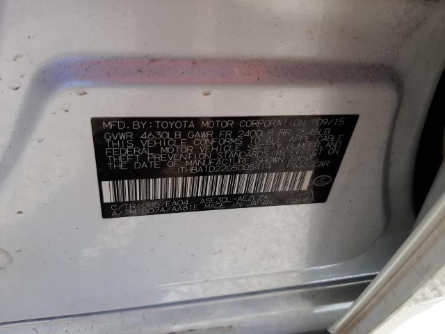 Photo 10 from auction – 2016 LEXUS IS 200T with VIN JTHBA1D22G5005414