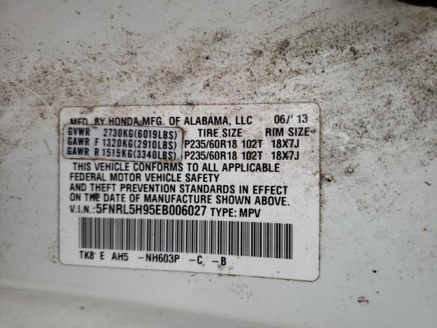 Photo 10 from auction – 2014 HONDA ODYSSEY TO with VIN 5FNRL5H95EB006027
