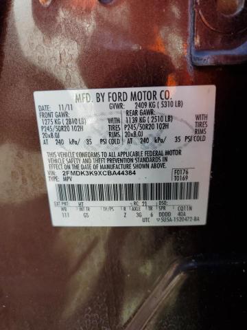 Photo 10 from auction – 2012 FORD EDGE LIMIT with VIN 2FMDK3K9XCBA44384