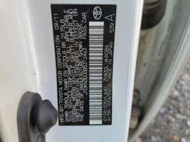 Foto 10 de la subasta – 2011 TOYOTA PRIUS con VIN JTDKN3DU0B5312463