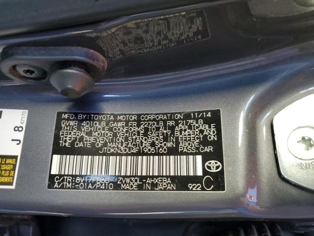 Photo 10 from auction – 2015 TOYOTA PRIUS with VIN JTDKN3DU4F1905160