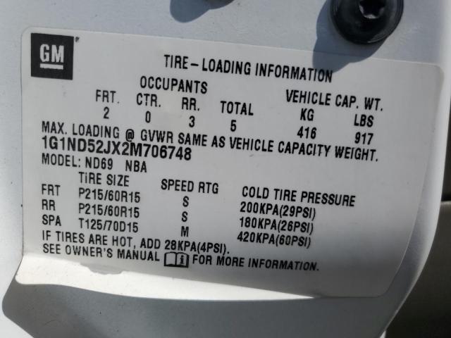 Photo 10 from auction – 2002 CHEVROLET MALIBU with VIN 1G1ND52JX2M706748