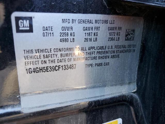 Photo 10 from auction – 2012 BUICK LACROSSE P with VIN 1G4GH5E39CF133487