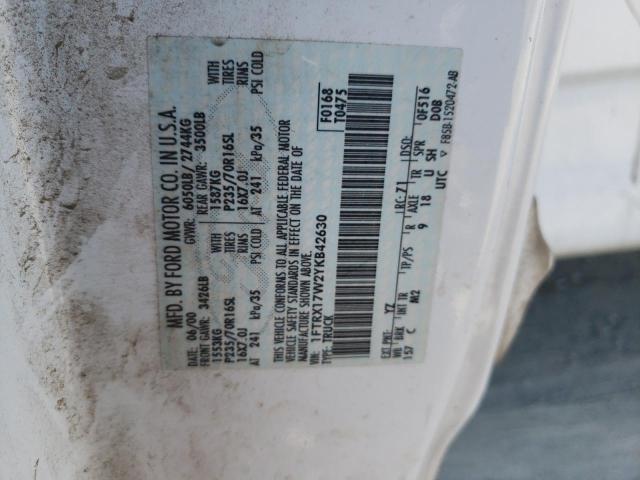 Photo 10 from auction – 2000 FORD F150 with VIN 1FTRX17W2YKB42630