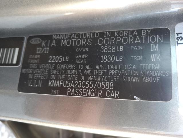 Photo 10 from auction – 2012 KIA FORTE EX with VIN KNAFU5A23C5570588