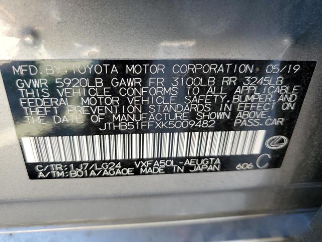 Photo 10 from auction – 2019 LEXUS LS 500 BAS with VIN JTHB51FFXK5009482