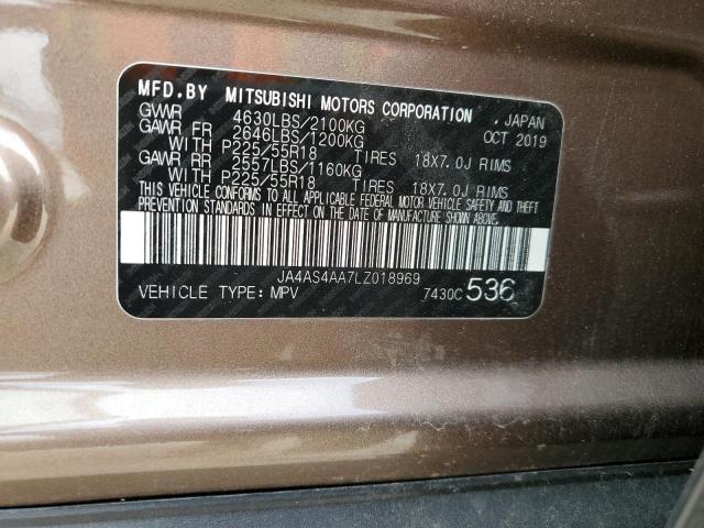 Photo 10 from auction – 2020 MITSUBISHI ECLIPSE CR with VIN JA4AS4AA7LZ018969