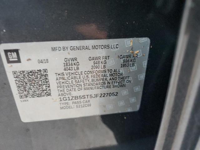 Photo 10 from auction – 2018 CHEVROLET MALIBU LS with VIN 1G1ZB5ST5JF227052