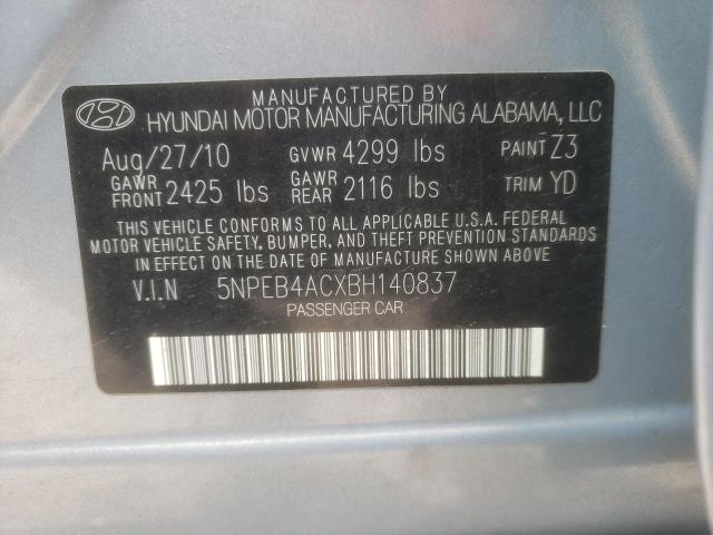 Photo 10 from auction – 2011 HYUNDAI SONATA GLS with VIN 5NPEB4ACXBH140837