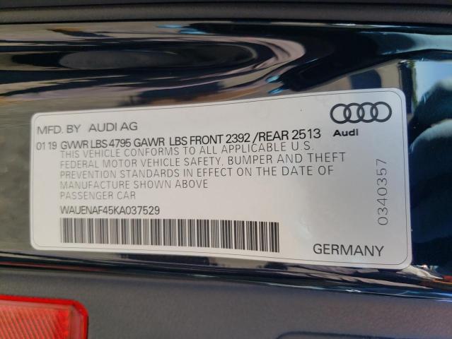 Photo 10 from auction – 2019 AUDI A4 PREMIUM with VIN WAUENAF45KA037529