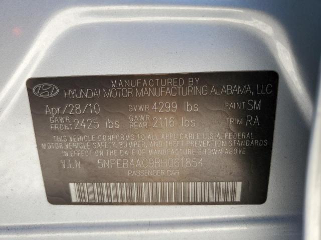 Photo 10 from auction – 2011 HYUNDAI SONATA GLS with VIN 5NPEB4AC9BH061854