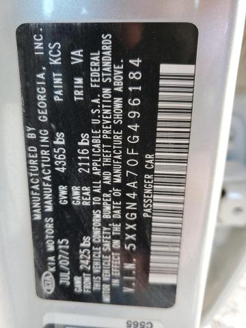 Photo 10 from auction – 2015 KIA OPTIMA EX with VIN 5XXGN4A70FG496184