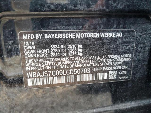 Photo 10 from auction – 2020 BMW M550XI with VIN WBAJS7C09LCD50703