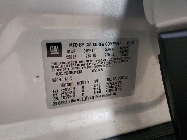 Photo 10 from auction – 2017 BUICK ENCORE PRE with VIN KL4CJASB1HB148067