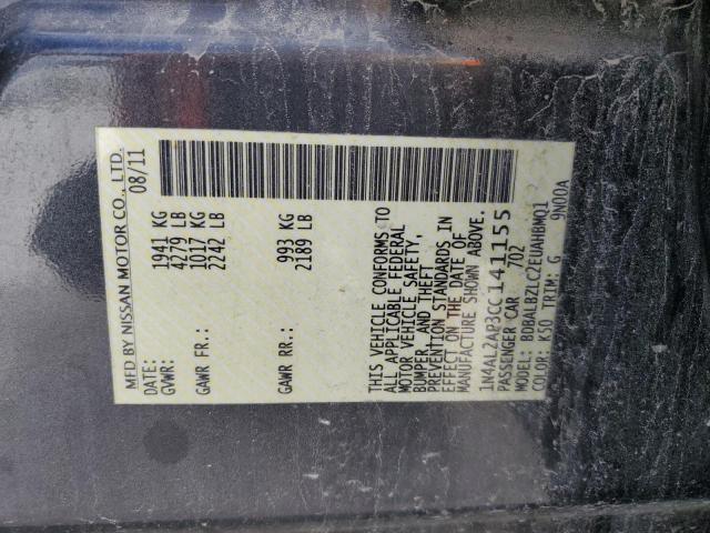 Photo 10 from auction – 2012 NISSAN ALTIMA BAS with VIN 1N4AL2AP3CC141155