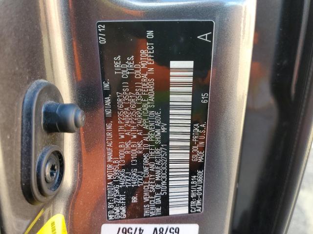 Photo 10 from auction – 2012 TOYOTA SIENNA XLE with VIN 5TDYK3DC3CS275771