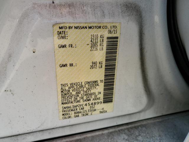 Photo 10 from auction – 2015 NISSAN ALTIMA 2.5 with VIN 1N4AL3AP2FC454899