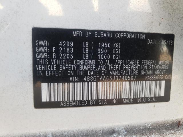 Photo 10 from auction – 2018 SUBARU IMPREZA with VIN 4S3GTAA65J3746507