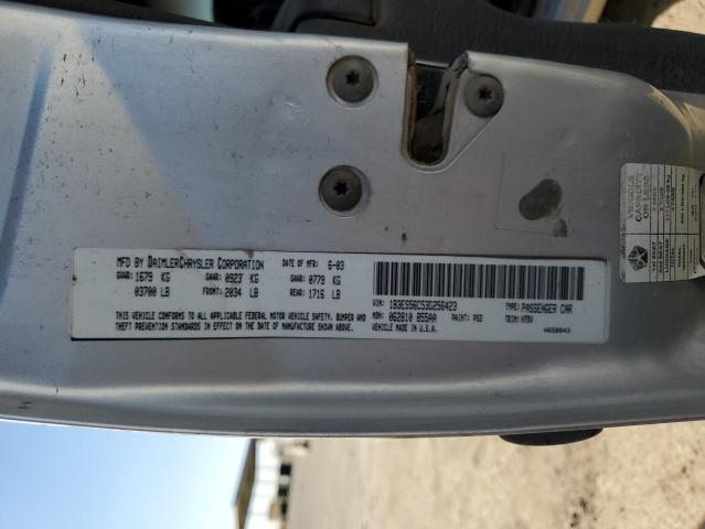 Photo 10 from auction – 2003 DODGE NEON SXT with VIN 1B3ES56C53D256423