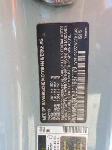 Photo 10 from auction – 2013 MINI COOPER with VIN WMWSU3C52DT687179