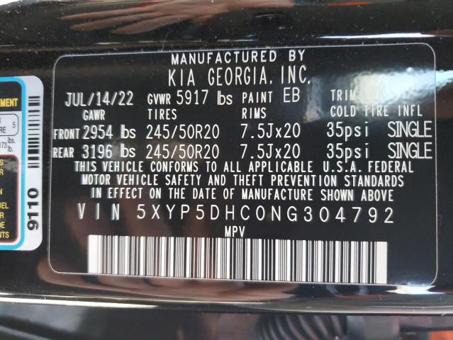 Photo 10 from auction – 2022 KIA TELLURIDE with VIN 5XYP5DHC0NG304792