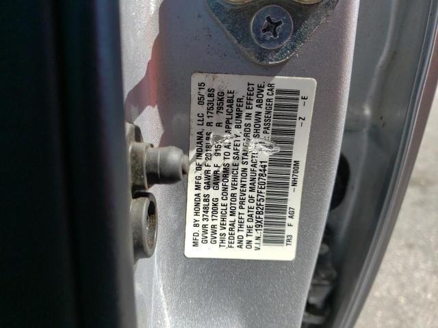 Photo 10 from auction – 2015 HONDA CIVIC LX with VIN 19XFB2F57FE078441