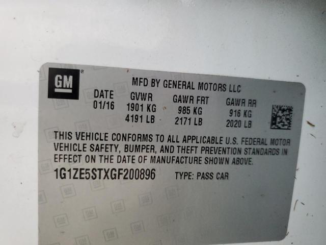 Photo 10 from auction – 2016 CHEVROLET MALIBU LT with VIN 1G1ZE5STXGF200896