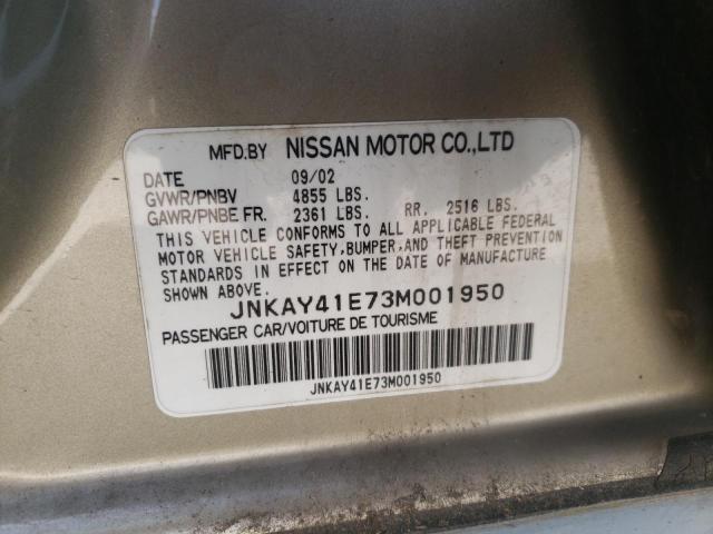 Photo 10 from auction – 2003 INFINITI M45 with VIN JNKAY41E73M001950