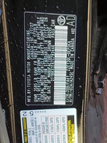 Photo 10 from auction – 2007 TOYOTA COROLLA CE with VIN 2T1BR32E67C783446