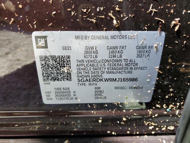 Zdjęcie 10 z aukcji – 2021 BUICK ENCLAVE AV z VIN 5GAERDKW9MJ165986
