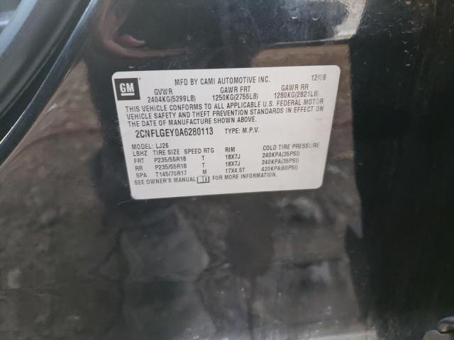 Photo 10 from auction – 2010 CHEVROLET EQUINOX LT with VIN 2CNFLGEY0A6280113