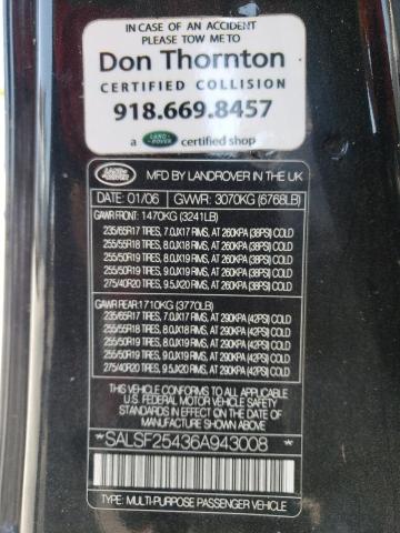 Zdjęcie 10 z aukcji – 2006 LAND ROVER RANGE ROVE z VIN SALSF25436A943008