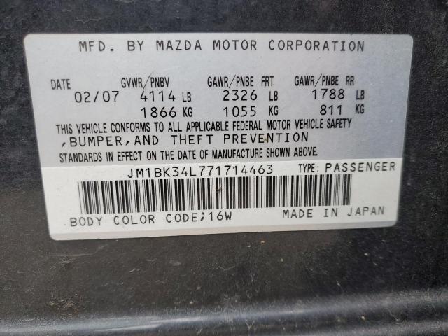 Photo 10 from auction – 2007 MAZDA SPEED 3 with VIN JM1BK34L771714463
