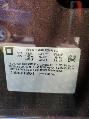 Photo 10 from auction – 2015 CHEVROLET MALIBU 1LT with VIN 1G11C5SL0FF179641