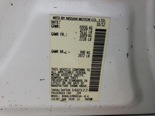 Photo 10 from auction – 2013 NISSAN ALTIMA 2.5 with VIN 1N4AL3AP1DC160522