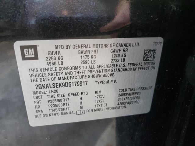 Photo 10 from auction – 2013 GMC TERRAIN SL with VIN 2GKALSEK9D6179917