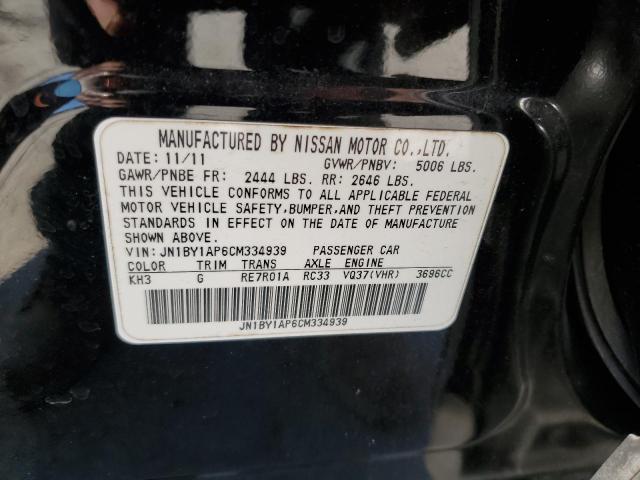 Photo 10 from auction – 2012 INFINITI M37 with VIN JN1BY1AP6CM334939