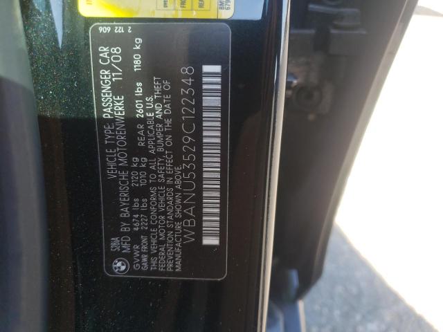 Photo 10 from auction – 2009 BMW 528 I with VIN WBANU53529C122348
