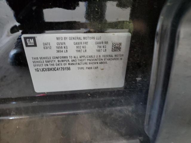 Photo 10 from auction – 2012 CHEVROLET SONIC with VIN 1G1JC6SH3C4179156