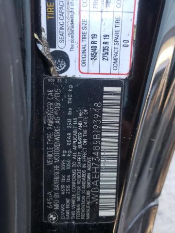 Photo 10 from auction – 2005 BMW 645 CI AUT with VIN WBAEH73485B193948