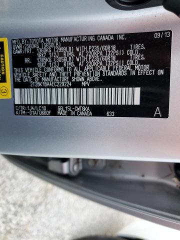 Photo 10 from auction – 2014 LEXUS RX 350 BAS with VIN 2T2BK1BA4EC229224