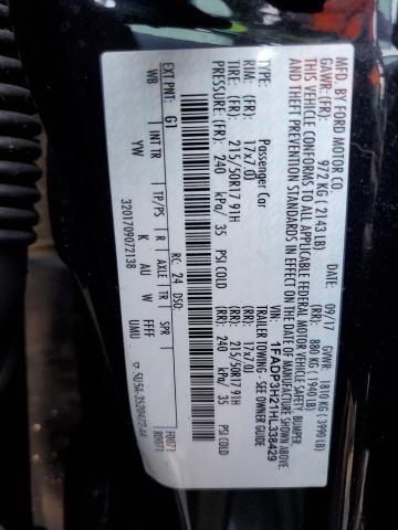 Photo 10 from auction – 2017 FORD FOCUS SEL with VIN 1FADP3H21HL338429