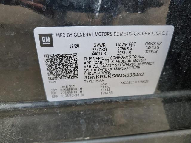Photo 10 from auction – 2021 CHEVROLET BLAZER 2LT with VIN 3GNKBCRS6MS533453