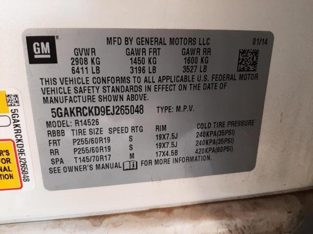 Photo 10 from auction – 2014 BUICK ENCLAVE with VIN 5GAKRCKD9EJ265048